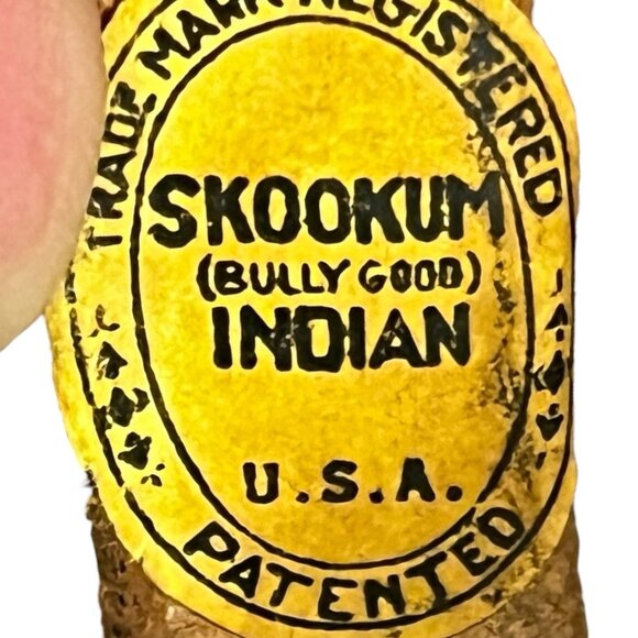 Vintage 40s Skookum Bully Good Indian Man Doll 10" Native American Foot Sticker - Picture 3 of 10